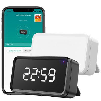 अच्छी कीमत Tuya ZigBee गेटवे टाइम डिस्प्ले एलेक्सा गूगल होम ब्लूटूथ मेष वायरलेस ब्रिज हब स्मार्ट मल्टी मोड गेटवे ऑनलाइन