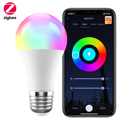 अच्छी कीमत Tuya Zigbee 10W स्मार्ट लाइट बल्ब E27 आरजीबी एलईडी लैंप डिममेबल टाइमिंग स्मार्ट लाइफ एपीपी वॉयस कंट्रोल गूगल होम एलेक्सा के लिए ऑनलाइन