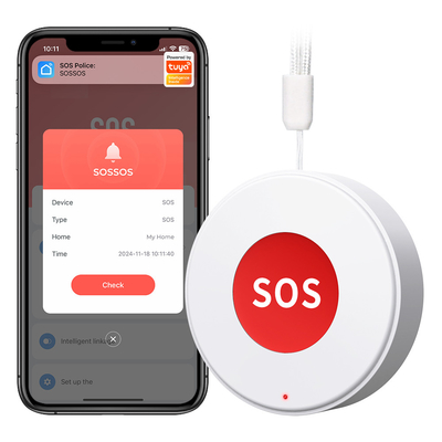 अच्छी कीमत Tuya WIFI स्मार्ट एसओएस कॉल बटन वायरलेस देखभाल करने वाला पेजर स्मार्ट कॉल सिस्टम नर्स बुजुर्ग कॉल अलर्ट रोगी सहायता प्रणाली स्मार्ट जीवन ऑनलाइन